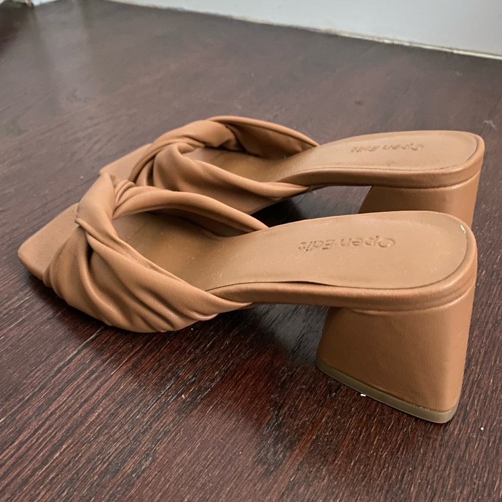Nude block heels (size 6)